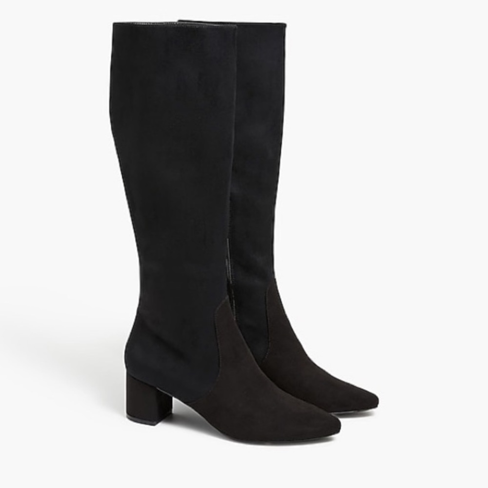 J Crew Sueded Heeled Knee High Boots